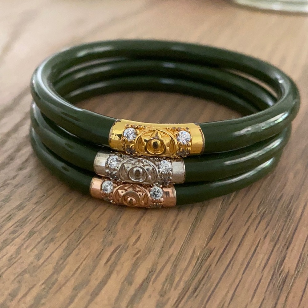 BuDhaGirl Jade Three Kings bangles set of 3